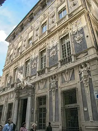 Facade of Palazzo Lomellino.