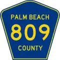 State Road 809 and County Road 809 marker