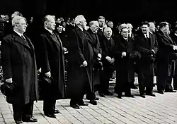 Government officials at the funeral procession on 21 September 1937.