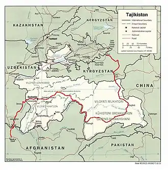 Image 22Pamir Highway Route (from Transport in Tajikistan)