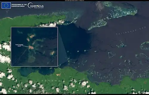 Satellite image of the Carti Islands