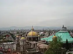 The Basilica of Our Lady of Guadalupe is located at the Cerro del Tepeyac