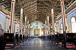 The interior in 2012, pre-restoration