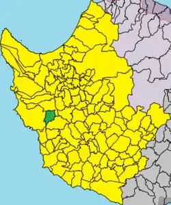 Map of Akoursos in Paphos district.