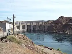 Parker Dam as viewed from California.