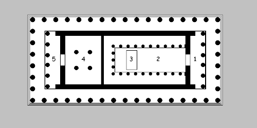 Numbered pan of the Parthenon
