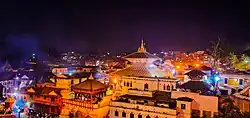 Pashupatinath at night
