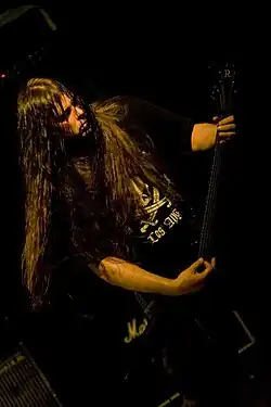 O'Brien performing with Cannibal Corpse in 2010