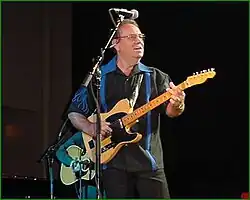 Burlison performing at the 2002 Rockabilly Hall of Fame ceremony