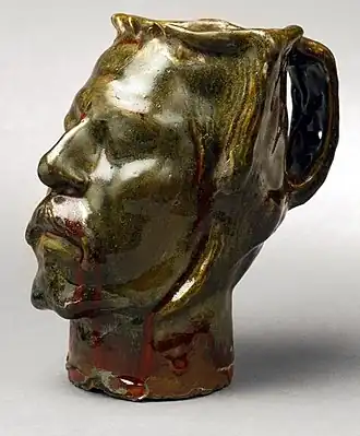 Jug in the Form of a Head, Self-Portrait, 1889. Kunstindustrimuseet, Copenhagen