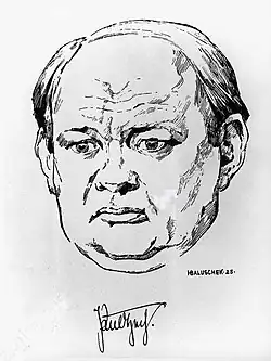 Illustration of Paul Zech by Hans Baluschek