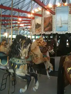 Some of the original hand carved horses.