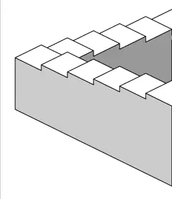 Left part of the Penrose stairs