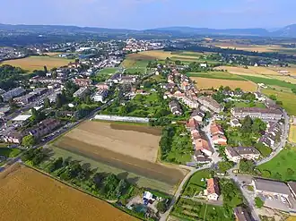 Aerial view of Perly-Certoux in 2016