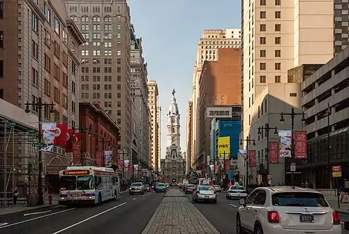 Southern view of City Hall from South Broad Street