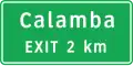 Advance exit with distance