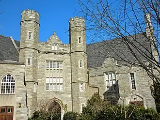 Philips Memorial Building - View from inside the quad, looking north