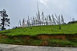 Prayer flags near the pass