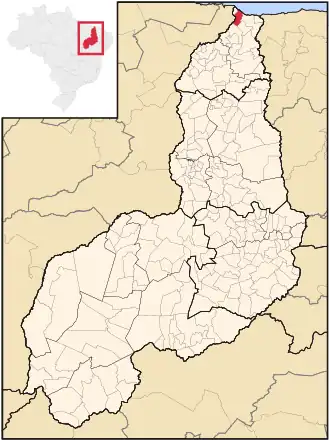 Location of Parnaíba in Piauí