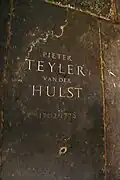 Gravestone for Pieter Teyler van der Hulst