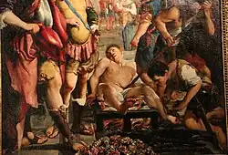 The Martyrdom of Saint Lawrence (particular)
