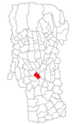 Location in Argeș County