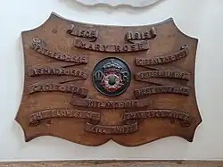 Wooden plaque with embossed letters