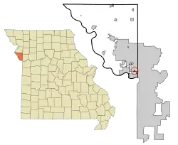 Location of Houston Lake, Missouri