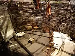 Interior of a Bronze Age cabin (recreation), Campo Lameiro
