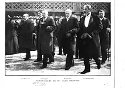 Photograph taken at the funeral of Henriot [1900]