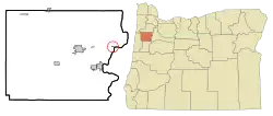 Location of Eola, Oregon