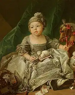 François Boucher, 1750, Philippe Egalité, then Duke of Montpensier, aged three, with toys prophetically including playing cards