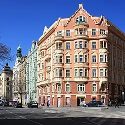 The corner of Kodaňská and Finská streets