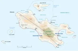 Map of Praslin