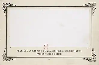 Première communion de jeunes filles chlorotiques par un temps de neige [First communion of anaemic young girls in snowy weather]