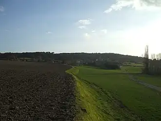 The village and the surrounding countryside in Prinçay