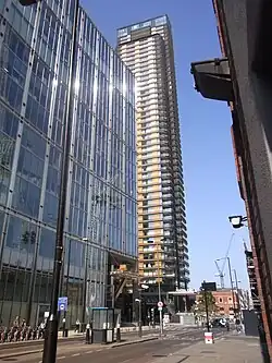 Principal Tower and Place, Shoreditch in September, 2020