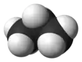 Spacefill model of propane