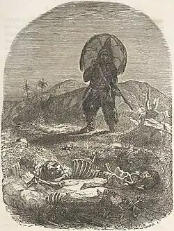 At the foot of the hill, Robinson Crusoe (1840)