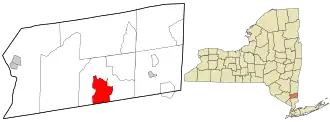 Location in Putnam County and the state of New York.