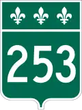 Route 253 marker