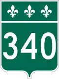 Route 340 marker