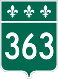 Route 363 marker