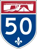 Autoroute 50 marker