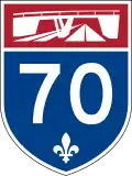 Autoroute 70 marker