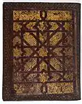 The oldest known gold-tooled binding in the world[3] from the Qur'an copied by Abu Hafs Umar al-Murtada in Marakesh, 1256