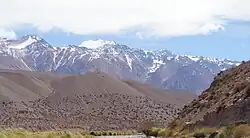 View of the Río Blanco in Calingasta