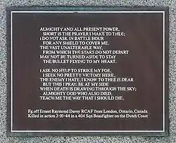 Plaque on right side