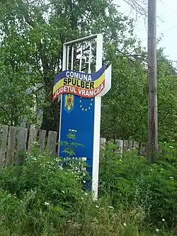 Entry sign in Spulber
