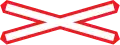 Romania (variant used for railway crossings without gates and lights)